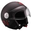 AL Helmets CASCO DEMI-JET AL HELMETS MOD. 101 MATURE AL DESIGN NERO-ROSSO - NOVITA' IN ANTEPRIMA DESIGN STAGIONE 2022 (L)