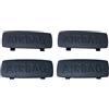 JYJYGDM X4 Interni ABC Pilastro AIR BAG Emblema Tappo di Copertura Per VW Jetta MK5 per Golf 5 6 7 GTI per Passat B6 CC per Polo 3C0853437C 1K0853437(Black-1PC)