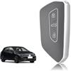 TOOMUME Cover Chiave Silicone, Custodia Chiave Adatto per VW Volkswagen Golf 8 Cupra Formentor Born Seat Leon Ateca Skoda Octavia Enyaq ID3 ID4, Copri Chiave Bordo Oro & Argento Texture Pelle