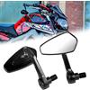 LOKLISUM Specchietti Moto Manubrio, Alluminio Retrovisore Moto Compatibile per Yamaha MT03 MT07 MT09 MT10 MT15 MT125 FZ1/FZS1000 FZ6 FZ6R XJ6 TMAX 530 TMAX 500 (Bianco)