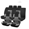 CiCixixi Copri sedili Auto Universali, Compatibile con Airbag Laterale, Coprisedili per Sedili Completo Auto, Traspirante Set Fodere Anteriori Posteriori（Nero/Grigio）