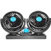Xcellent Global, doppio ventilatore per auto girevole, silenzioso, sicuro per i bambini, 12 V, AT015