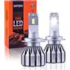 Wattstar Kit conversione lampadine LED, 64W Super Bright Hi / Lo Lampada frontale con ventola, IP67 Flip Chip 9600 LM 6500K Bianco 2-Pack (, S19-H7(CANBUS))… (S19-H7)