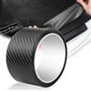 LPZMPZ Pellicola Carbonio Pellicola Adesiva per Auto 5cm*3m Pellicola Fibra di Carbonio, Protezione del Bordo Pellicola, per Auto e Motoper Paraurti Posteriore (Nero Opaco)