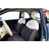 Italfodere Coprisedili Auto Compatibili con Fiat 500 - Fodere Complete Scozzese/Panna (Posteriore Intero (4 Poggiatesta Totali))
