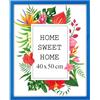 MG Design Cornice 40x50 cm - colore Blu, in legno, con vetro acrilico - da appendere in verticale o in orizzontale, senza sfondo, per foto, poster, puzzle