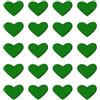 PATIKIL Toppe Di Cuore Da Cucire O Ferro Da Stiro, 20 Pezzi Toppe Ricamate Cuore Applicazioni Decorazioni Per Abbigliamento Giacche Cappello Zaino Riparazioni Decorazioni, Verde, 1 x 0.8