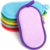 YPLANGENT 6 Pezzi Spugna Lavabile con Cordino, Microfibra Spugna da Cucina 16×10×2cm Spugna per la Pulizia Spugna a Doppio Strato Adatta per Cucina e Bagno