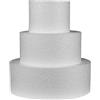 ORKIDEA PARTY TORTA DI POLISTIROLO A 3 PIANI - ALTEZZA PER CIASCUN LIVELLO 10 CM - DIAMETRO 20 CM - 15 CM - 10 CM. - DISCHI TONDI PER BASI TORTE