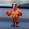 KIAYOO Mini Anatra Muscolosa, Regalo Divertente Decorazione Ornamentale per Auto Casa Ufficio, Statua Scultura Figurina per Lui Uomo Lei Donna Amici Fidanzato Compleanno Capodanno Natale, Rosso