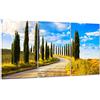 ConKrea Quadro su Tela Canvas - INTELAIATO - Pronto da Appendere - Siena - Cipressi - Viale Alberato - Toscana - 100x50cm (cod.2937)