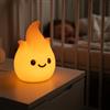 Live SoGOOD Luce notturna del bambino con 7 colori tattili, ricarica USB-C, funzione timer, silicone morbido, lampada da comodino per camera dei bambini regalo conforto notte, fiamma