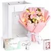 Starvortex Bouquet Fiori Uncinetto, Fiori Artificiali Adatti come Idee Regalo per Festa della Mamma, Natale, Anniversario, Matrimoni, Compleanni e Decorazioni Domestiche, Completo di Sacchetti Regalo (Tulipano)