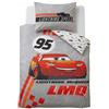 BrandMac Disney Cars McQueen Biancheria da letto per bambini | Copripiumino 140x200 cm & federa 50x70 cm | 100% cotone, morbido e traspirante | Design ufficiale Cars "Vintage"