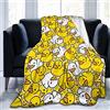 Perinsto Coperta Decorativa con Graziose Paperelle di Gomma Ultra Morbida e Calda per Tutte le Stagioni Coperte in Pile con Paperelle dei Cartoni Animati per Letto Sedia Auto Divano Poltrona Camera da