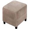 ELYSYSRL Copri Pouf Quadrato/Rettangolare Elasticizzato, Spandex Copertura Dell'Ottomano 50x50/80x80/40 x 40/90x90 Cover Moderna Copri Poggiapiedi Poltrona per Soggiorno, Morbido Lavabile Fodere per Sgabello (