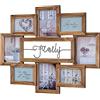 levandeo Cornice per foto 68x56 cm per 8 foto Family 10x15 13x18 in vero legno marrone Fotocornice Shabby Chic Vintage Collage Galleria Decorazione per la casa Decorazione murale