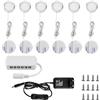 Lightess 6 Pezzi Lampada per Armadio LED Lampada da Lavello per Cucina | Bianco Freddo 6000K, 60x8mm, 190LM pro Lampada, 760LM total, Alu 8mm, per Armadio Cucina Vetrina Guardaroba