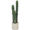 HOMCOM Pianta artificiale di cactus, grande 95 cm, piante artificiali in vaso, cactus a colonna, come vero cactus, decorazione per casa, ufficio, regali di inaugurazione della casa