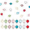 UNICRAFTALE 16 pz 8 Colori Strass Link Connettori in Acciaio Inox Link Piatto Rotondo Strass Diamante Link Pendenti e Ciondoli per Monili Che Fanno 12x6x3mm