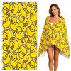 KDFSSIPE Telo Mare Con Anatre dei cartoni,Telo Mare Grande In Microfibra Sottile,Telo Da Bagno Senza Sabbia, Coperta Da Spiaggia Da Donna Per Viaggi, Nuoto, Piscina, Vacanze, Campeggio, Yoga 75*150cm