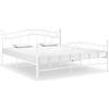 Festnight Giroletto, Letto Ferro Battuto, Giroletto Matrimoniale/Singolo, Struttura Letto, Bianco in Metallo 140x200 cm