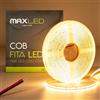 Maxled, Light is Led! Striscia LED COB 10M/32,80FT Bianco Caldo 2700K 320 LED/M 24V Autoadesiva CRI90+ Nastro Flessibile DIY Striscia Luminosa per Interni Cucina Decorazione