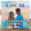 KIDSLOVE Tende oscuranti personalizzate, 2 pezzi, opache, per camera da letto, protezione dal rumore, personalizzate, con foto e testo (1,220 x 215 cm (larghezza x altezza), 110 x 215 cm x 2)