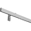 X-PROFILES Binario per Tende a Onde - Installazione a Parete con staffe da 9 cm - Tappi Terminali da 8 mm - Completo per l'Installazione (Argento 180 CM)