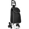 SPRINGOS Trolley per la spesa, 30 litri, borsa rimovibile, carrello per la spesa con scala, ideale per tirare le scale, carico massimo 18 kg