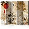 murando - Paravento Decorativo Bifacciale Fiori 225x172 XXL 5 Pannelli Divisori - Stampa su due Lati su Tela in TNT - Separatore Divisorio per la Casa - Protezione dai Rumori - Etnico p-C-0003-z-c