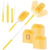 Freyeeti 30 Pezzi Piumini Cattura Polvere Compatibile con Swiffer Duster, 360°Kit per Spolverare Elettrostatico con Manico e Palo Telescopico, per Capelli, Polvere, Sporco