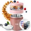 LEBENLANG Porta Yogurt Con Cucchiaio - 650ml & Parete interna isolante inox
