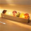 BlyeMichdi 7 Sfera di Cristallo di Vetro Colorato con Lampada a LED, Pietre di Cristallo di Quarzo per Meditazione, Sfere di Guarigione Chakr, Lampada da Sale dell'Himalaya USB, A batteria