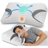 Hypuno Cuscino CPAP per chi dorme sul fianco riduce le prese d'aria e la pressione della maschera. Cuscino in memory foam adatto per apnea notturna e utenti di maschere CPAP - Cuscino cervicale per