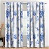 Kzzfqxb 140x229 cm Tende a floreale a 2 pannelli, piante botaniche erbe fiori selvatici blu mazzi erbacce foglie tenda per finestre, elegante decorazione per soggiorno camera da letto sala da pranzo
