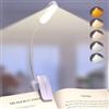 Glocusent Luce da lettura per libri, da letto, ricaricabile, con 20 LED, 5 modalità oculari e luce regolabile, batteria a lunga durata con indicatore, lampada da lettura ideale per la notte (viola)