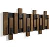 FLEXISTYLE Appendiabiti da parete in legno di quercia, pannelli di colore nero, moderno, 2 dimensioni (60 cm marrone)