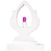 Lupia Lampada da Tavolo in Legno PUMO SALENTINO 21x21 cm LUMINARIA d'arredo pugliese Lampadina Fucsia