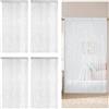 BOUFEIDA 4 Tende a Fili per Porta, 100x200 cm Tende a Filo per Interni, Tenda Porta con Brillantini, Decorazione per Finestre, Divisori, per Matrimoni, Feste (bianco)