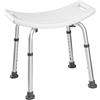 TecTake Sgabello per doccia sedia per doccia predellino per vasca | regolabile in altezza | alluminio - modelli differenti - (Sgabello rettangolare | no. 402510)
