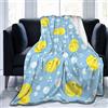 Perinsto Graziosa coperta in pile con paperelle in gomma, ultra morbida e calda, per tutte le stagioni, decorativa, per letto, sedia, auto, divano, camera da letto, 127 x 101 cm