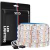 SEZO WS2815 striscia di luce LED (aggiornata WS2812B) 5M 60LED/m Dream Color indirizzabile individualmente RGB 5050SMD Dual Signal WS2813 LED flessibile IP30 non impermeabile DC12V Bianco PCB