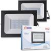E-QUICKLY faretti LED da esterno - 70W, potente proiettore da 5600 lumen, faretto led da esterno con luce bianca fredda 6000K, faro LED grado di impermeabilità IP65, faretti da giardino 220V, 2 PZ