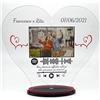 Generico Targa spotify in plexi acrilico a forma di cuore personalizzata con foto e codice della canzone Crea il tuo regalo per san valentino amici ecc
