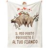 Apjielop Regalo Fidanzato Fidanzata, Regalo Anniversario, Coperta Bradipo 157x132CM