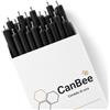 CanBee Candele di cera 20 Candele Sottili Nere in Cera d'Api Naturale 21 cm x 6,5 mm - Lunga Durata, Combustione Pulita Senza Fumo - Ideali per Rituali, Meditazione e Yoga - CanBee