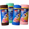 DETERMONDO 120 Panni Microfribra Rotolo Panni Microfibra Strappabile Riutilizzabile Senza Pelucchi 30x30 cm Per Auto,Casa e Cucina 4 Rotoli da 30 Pezzi Colori Assortiti