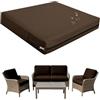 seokor Impermeabili Fodere per Seduta del Divano con Cerniera，50x50 55x45 60x60cm Esterno Copricuscini Rimovibili per Interni ed Esterni, Patio, Giardino Mobili in Rattan(Color5,55x45x10cm (1pc))