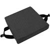Waigg Kii Cuscini quadrati per sedie con fibbia antiscivolo, per sedie da pranzo, sgabelli, per giardino/interni/casa/cucina (35 x 35 x 8 cm, nero)